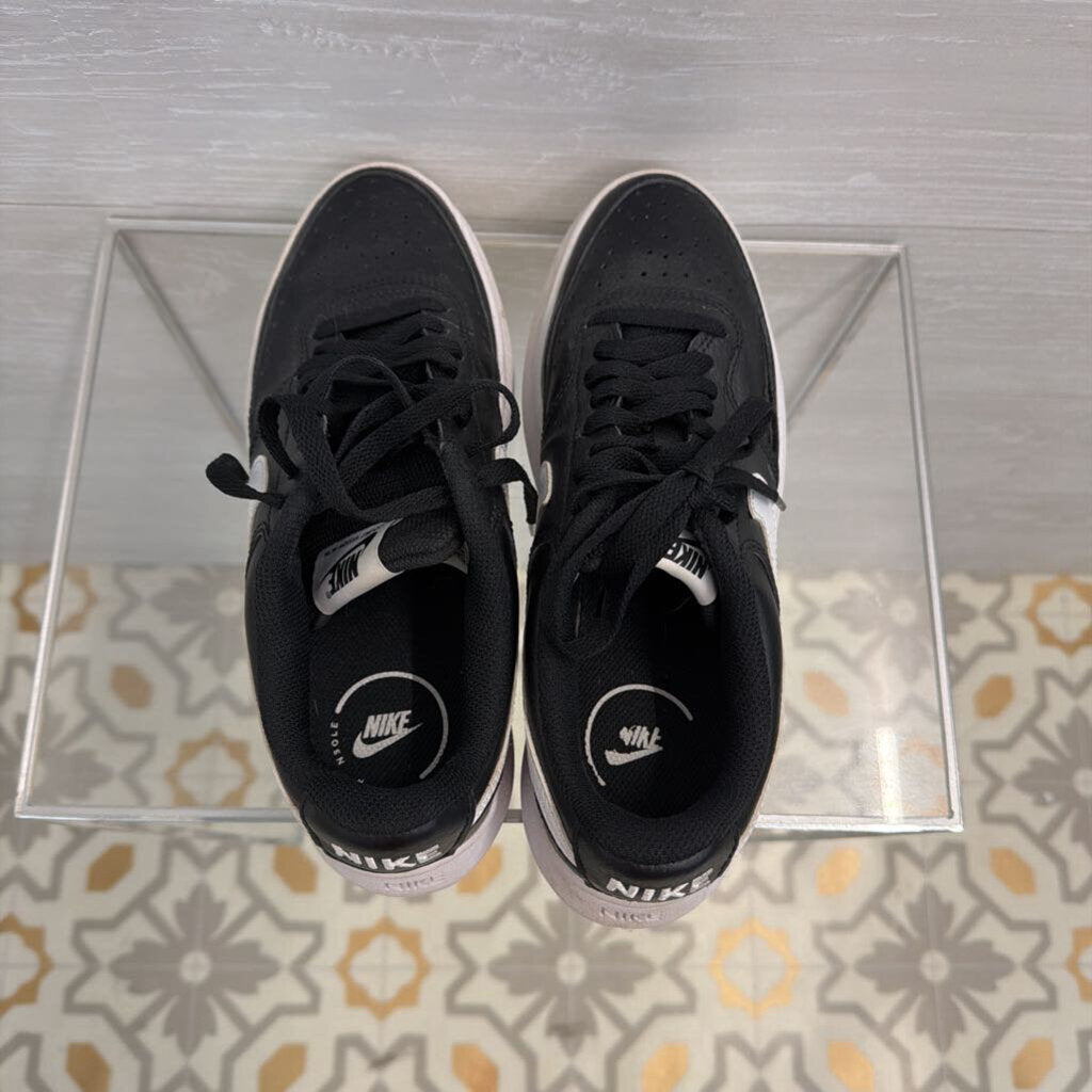 Nike Black/ White Court Vision Alta Sneakers 8.5