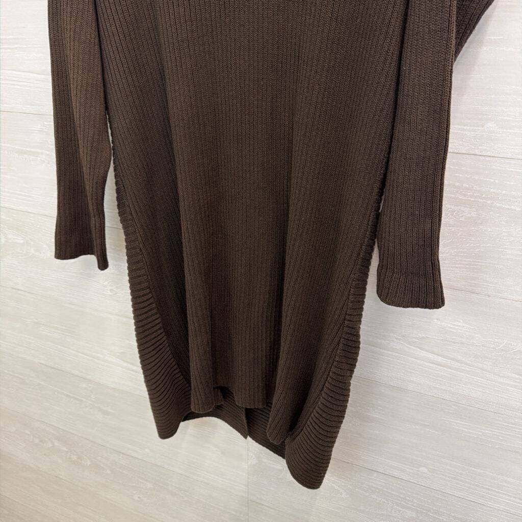 Putorti Brown Knit Long Button Front Sweater Large