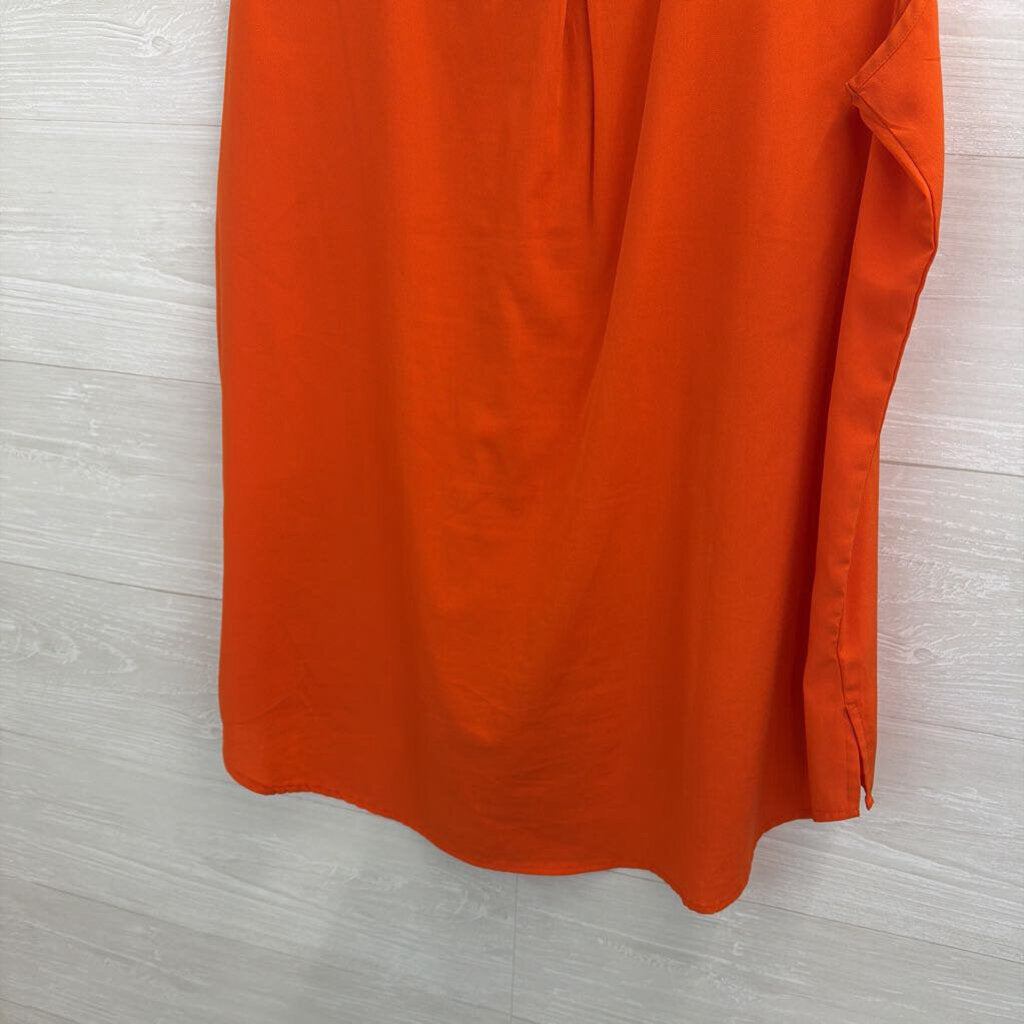 Ug Apparel Orange Virginia Tech Button Front Sleeveless Top Extra Large