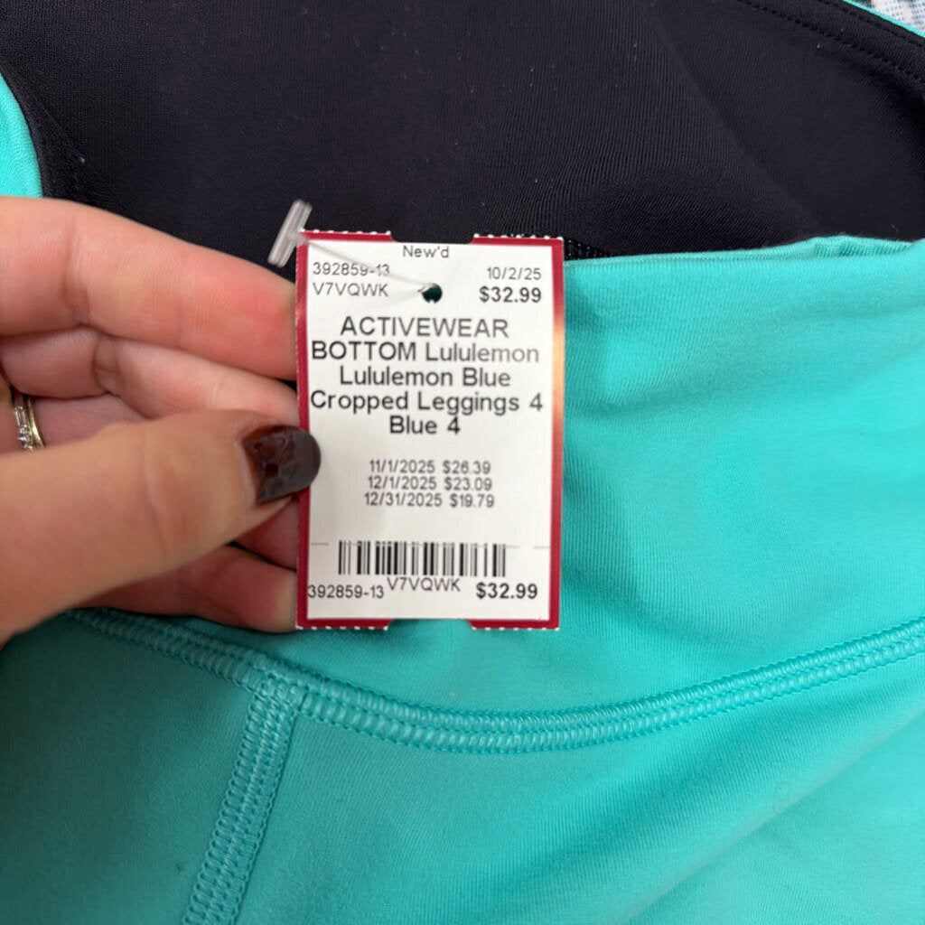 Lululemon Blue Cropped Leggings 4