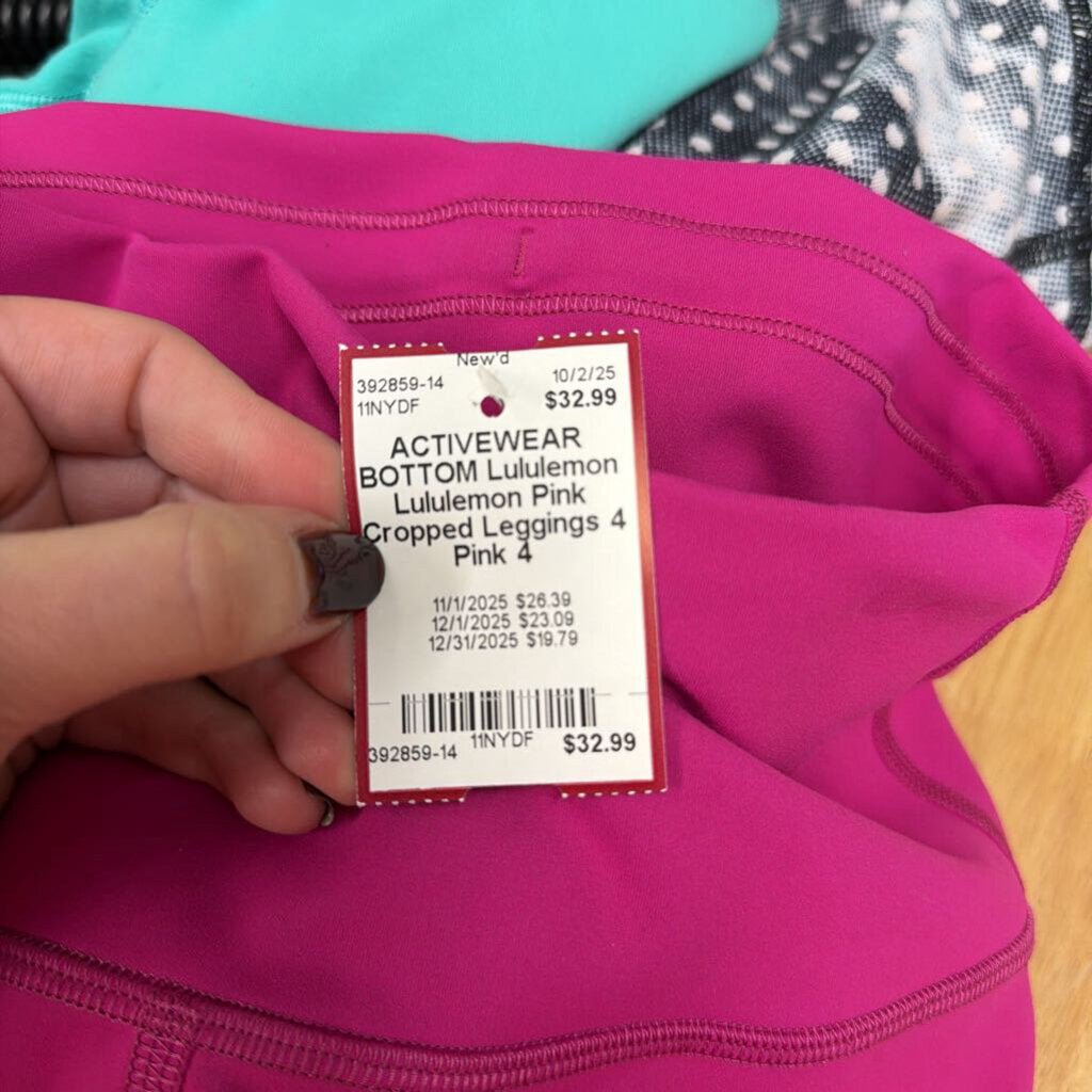 Lululemon Pink Cropped Leggings 4