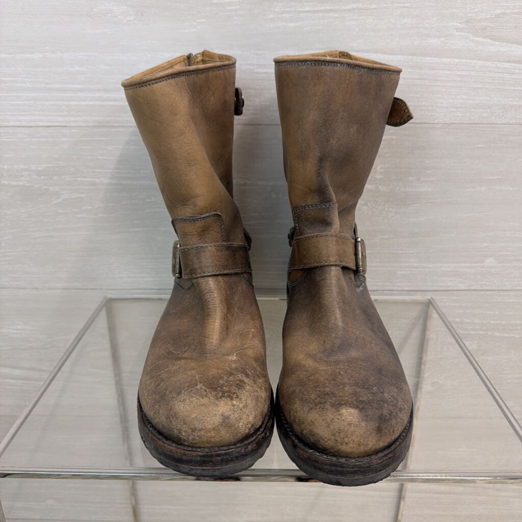 Frye Veronica Brown Leather Short Boots 9