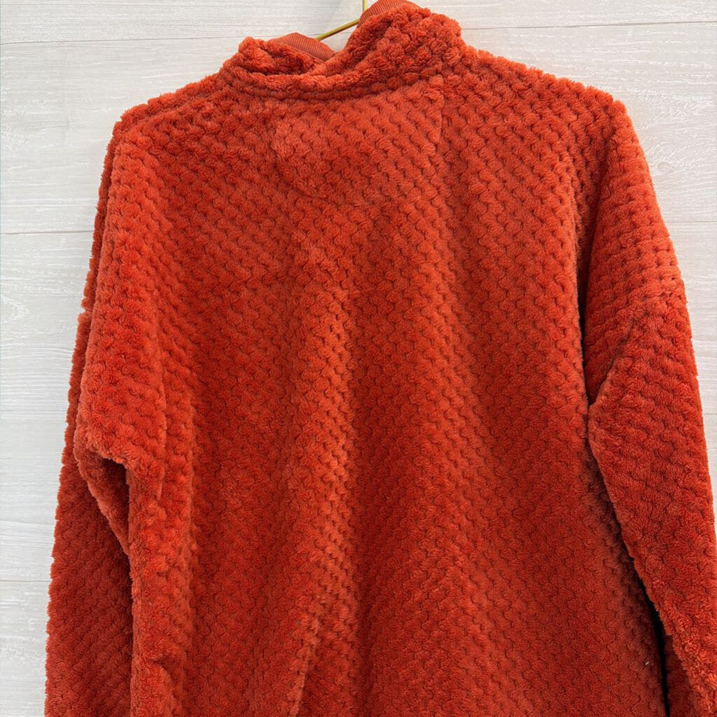Simply Southern Orange Soft Fuzzy Long Sleeve Pullover Extra Large
