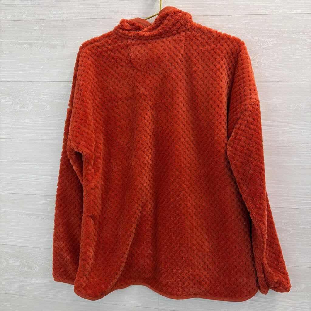 Simply Southern Orange Soft Fuzzy Long Sleeve Pullover Extra Large