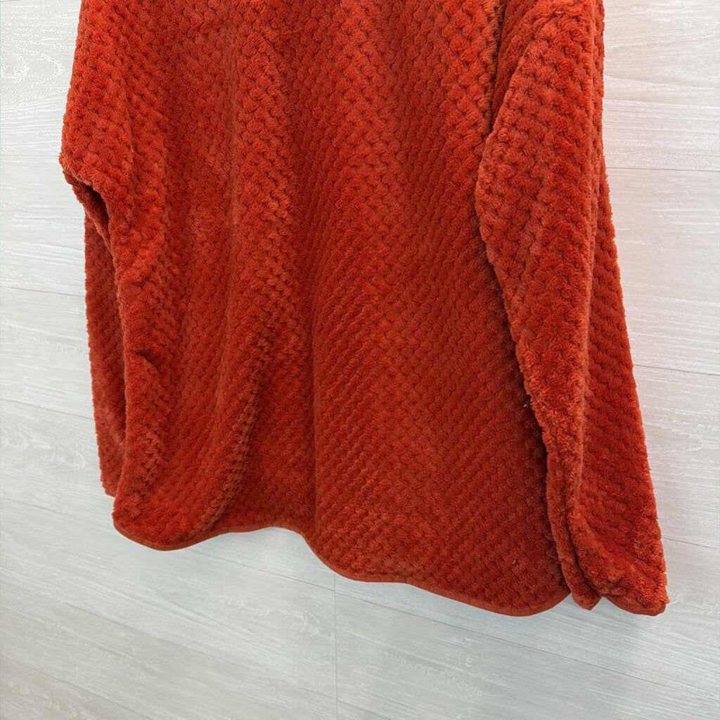 Simply Southern Orange Soft Fuzzy Long Sleeve Pullover Extra Large