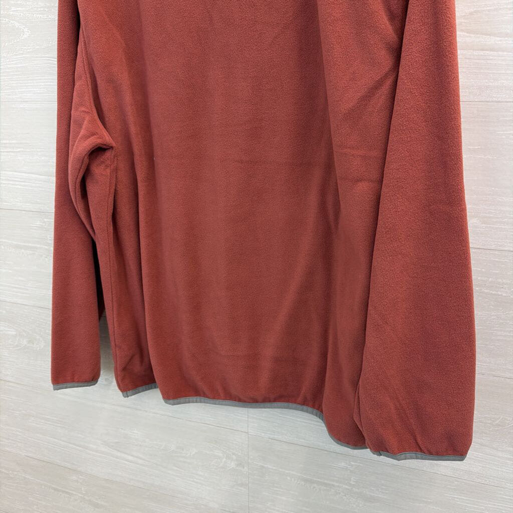 Simply Southern Orange/ Grey Fleece Long Sleeve Pullover Extra Large
