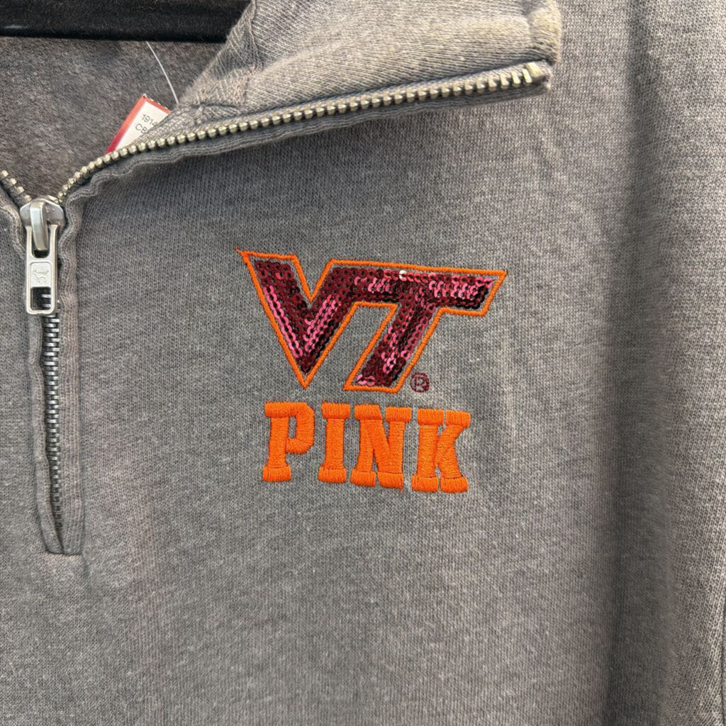 Pink Grey/ Multi Sequin Virginia Tech Pullover Small