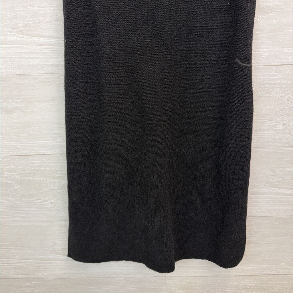 Beyond Threads Black Knit Button Front Sleeveless Dress Small