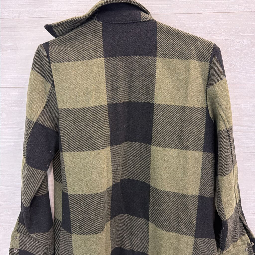 BB Dakota Green/ Black Gingham Long Shacket Extra Small