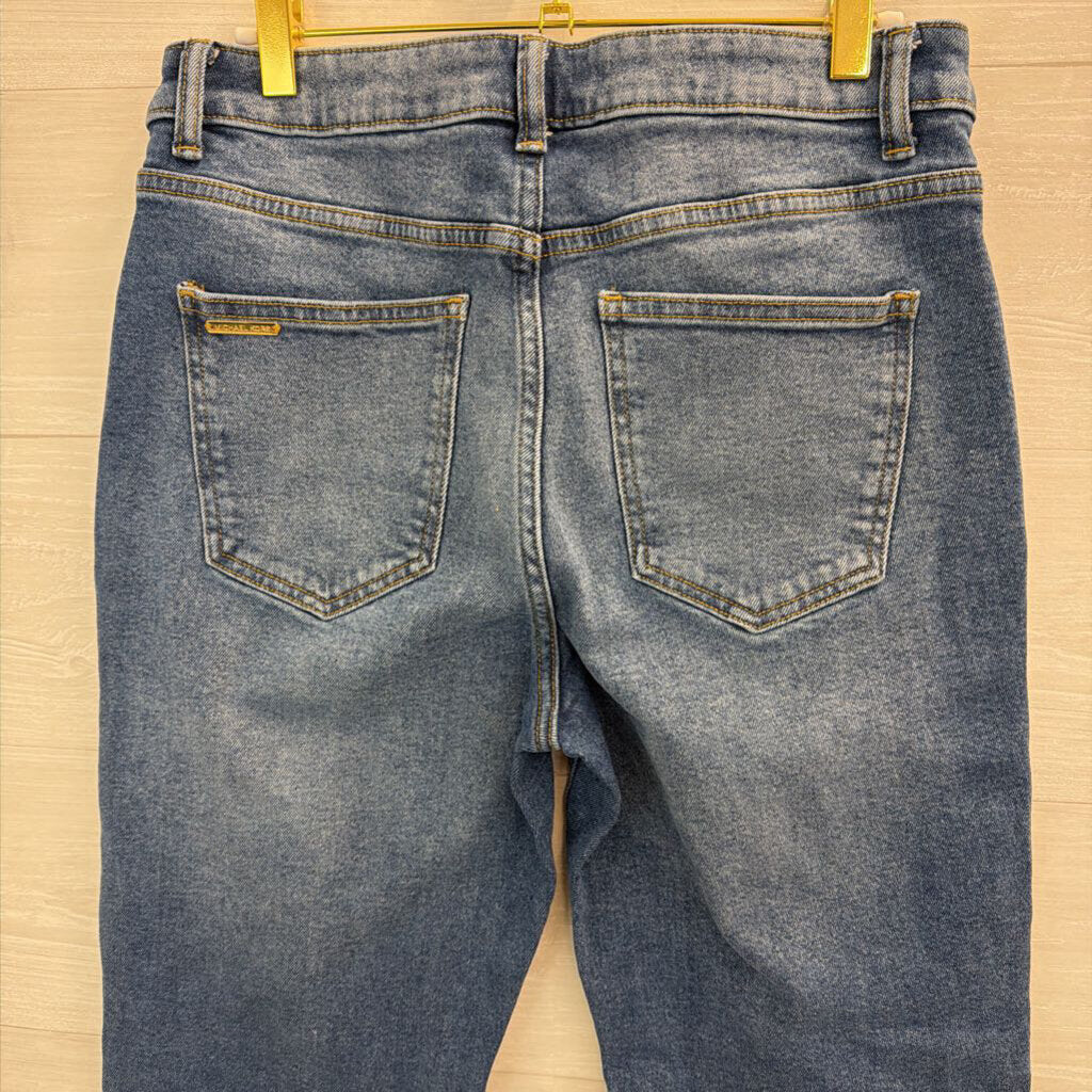 Michael Kors Medium Wash Flare Leg Jeans 8