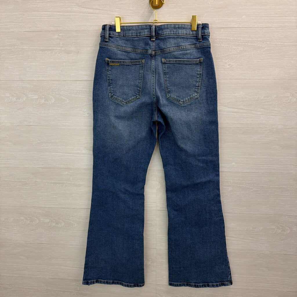 Michael Kors Medium Wash Flare Leg Jeans 8