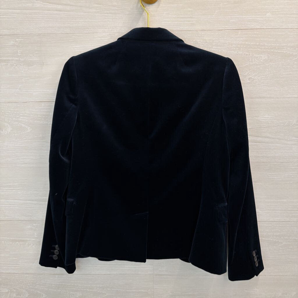 J Crew Blue Velvet Schoolboy Blazer Jacket 6
