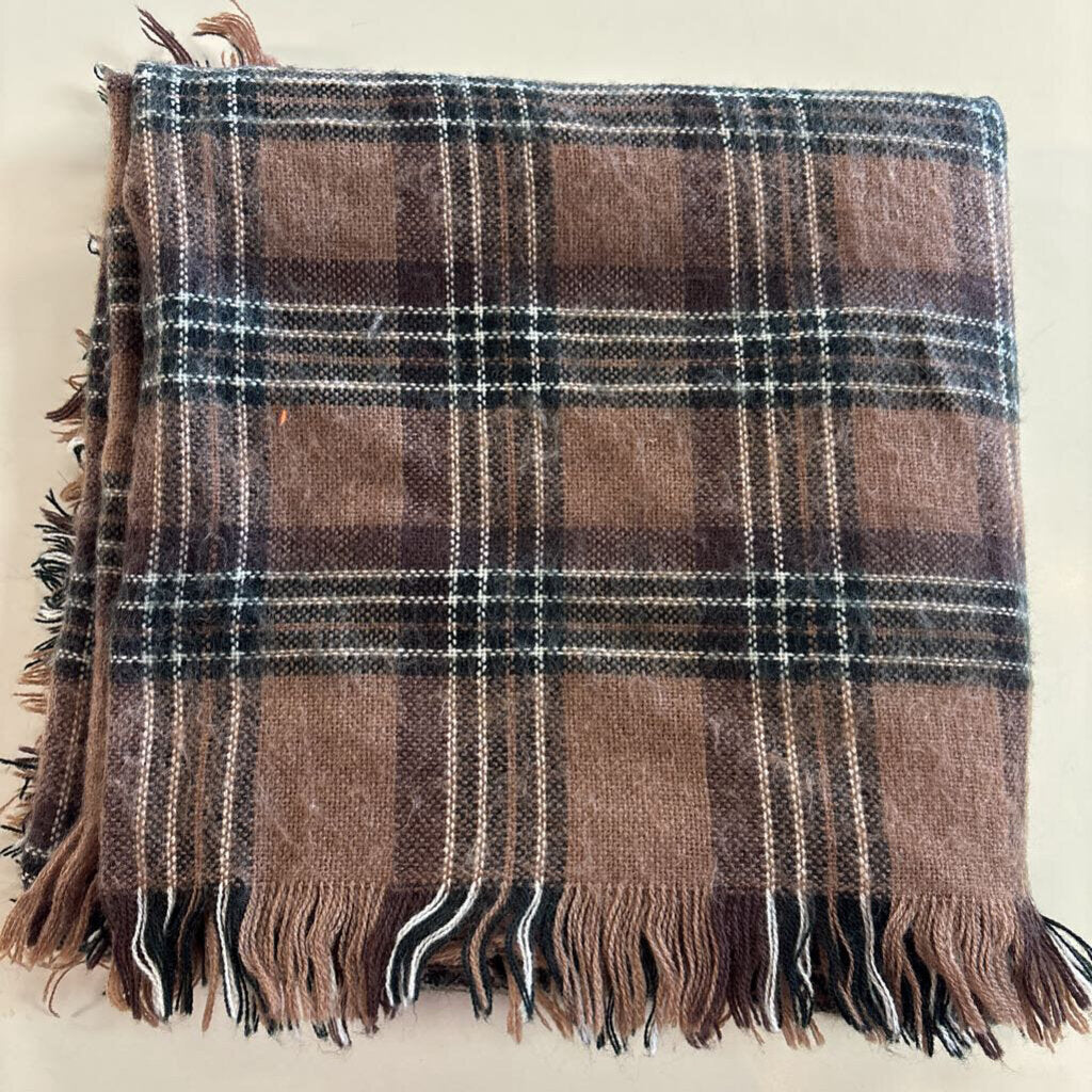 Brown Plaid Scarf