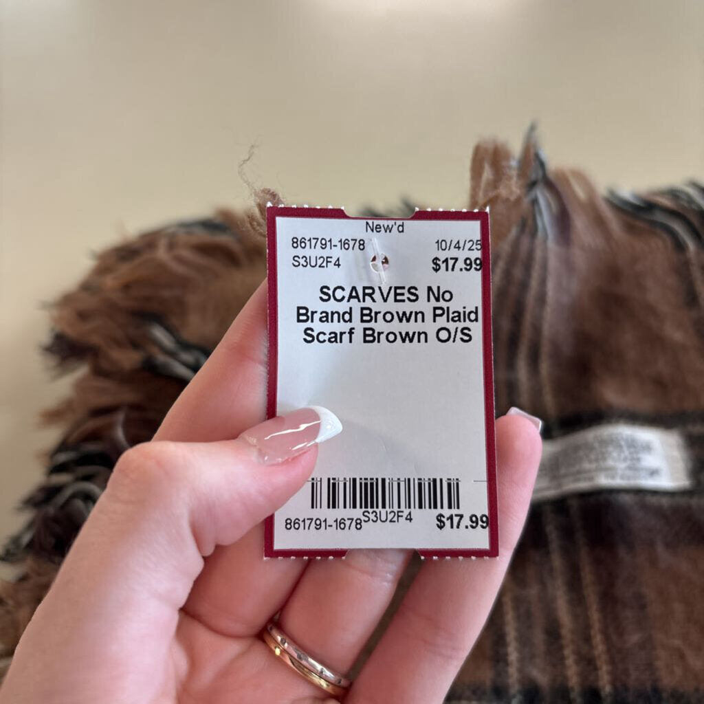 Brown Plaid Scarf