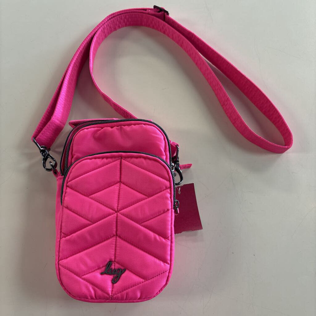 Lug Hot Pink Quilted Crossbody Bag