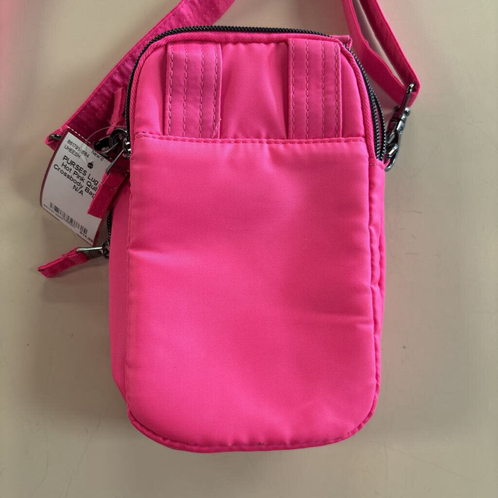 Lug Hot Pink Quilted Crossbody Bag