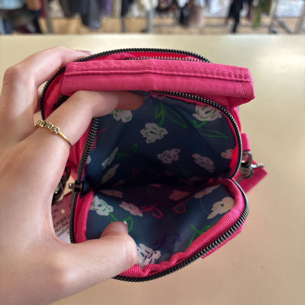Lug Hot Pink Quilted Crossbody Bag