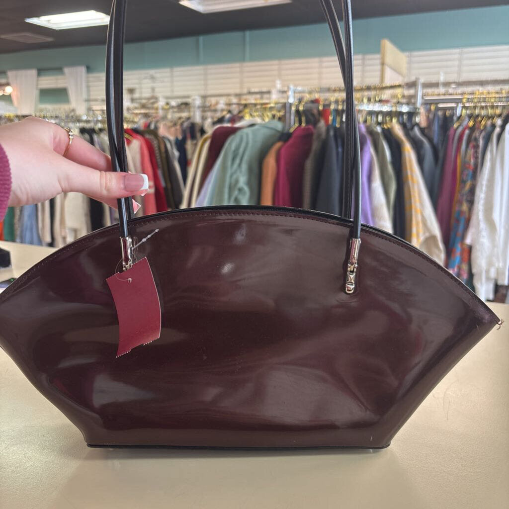 Beijo Metallic Brown Patent Leather Purse
