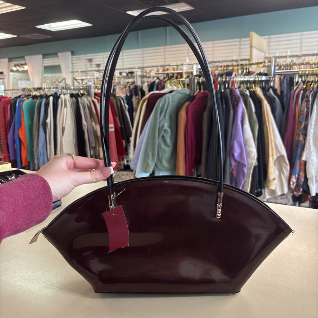 Beijo Metallic Brown Patent Leather Purse