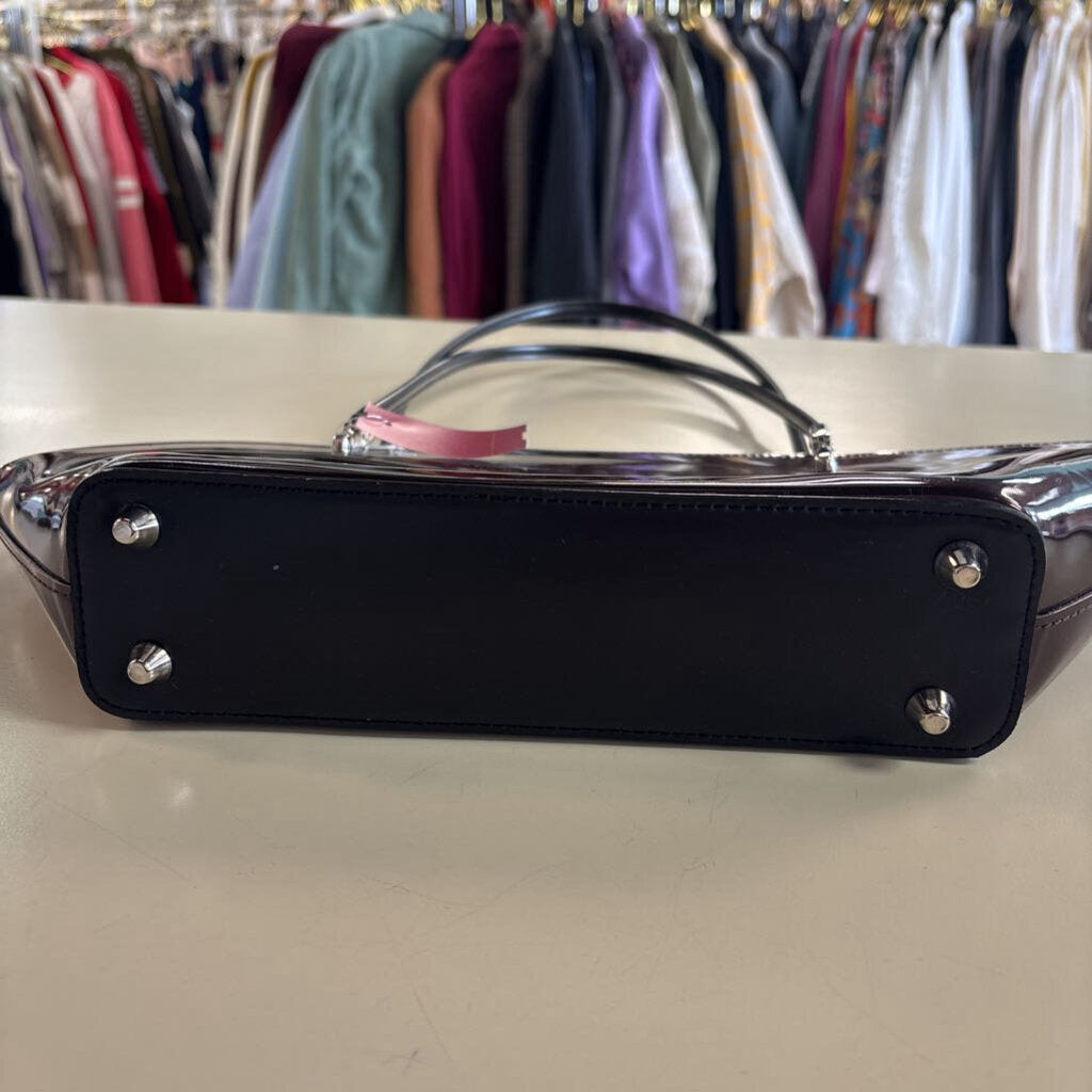 Beijo Metallic Brown Patent Leather Purse