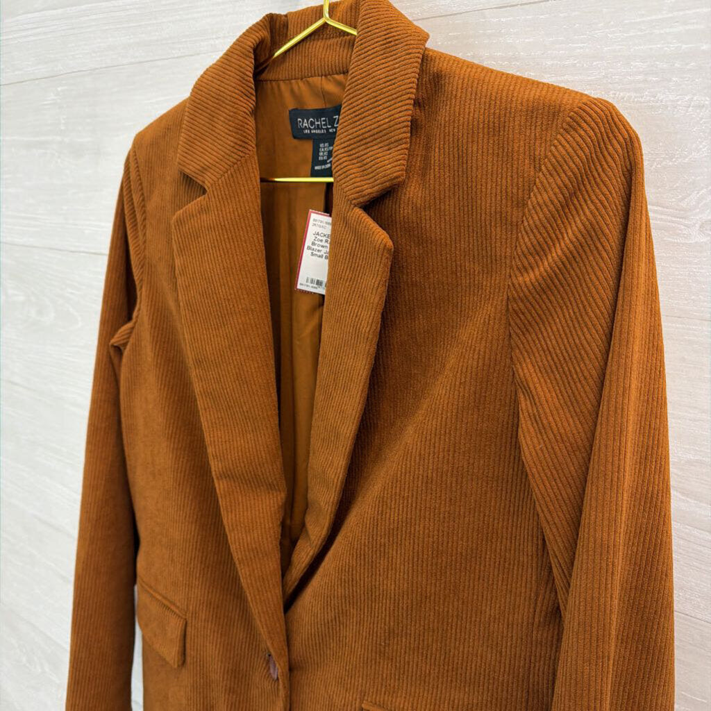 Rachel Zoe Brown Corduroy Blazer Jacket Extra Small