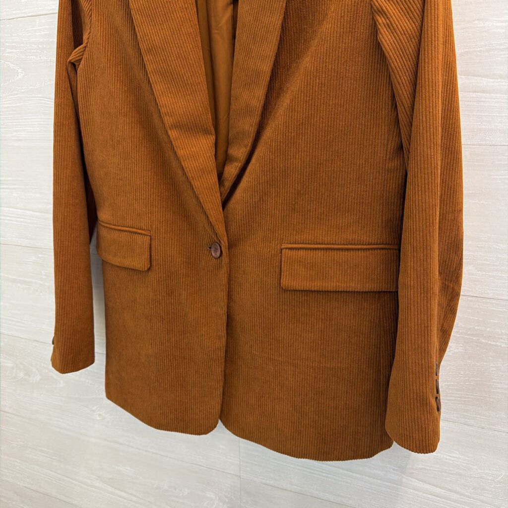 Rachel Zoe Brown Corduroy Blazer Jacket Extra Small