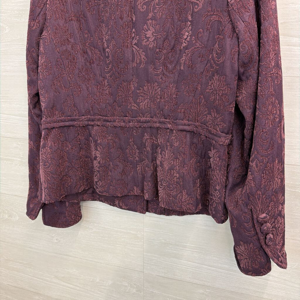 Du Vour Purple Tapestry Blazer Jacket Medium