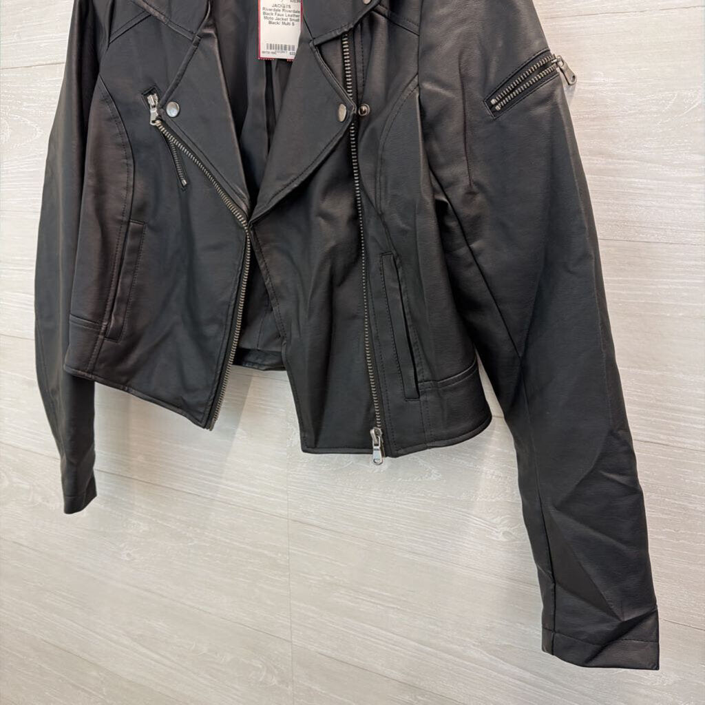Riverdale Black Faux Leather Moto Jacket Small
