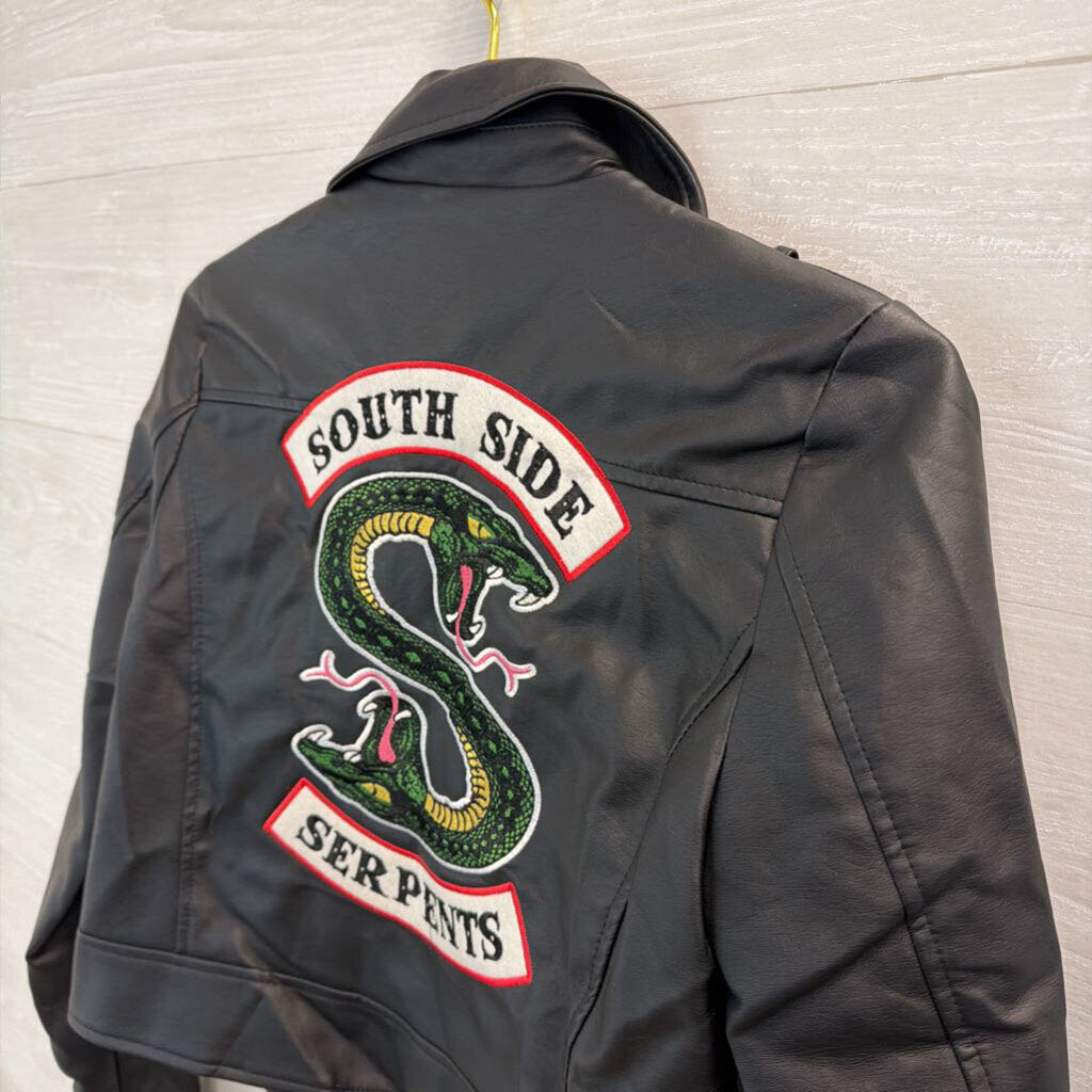 Riverdale Black Faux Leather Moto Jacket Small