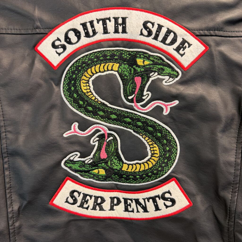 Riverdale Black Faux Leather Moto Jacket Small