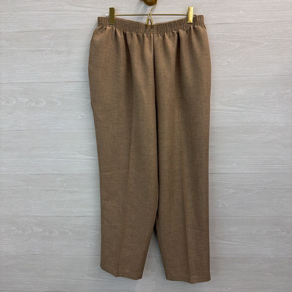 Vintage Bon Worth Brown Pull On Wide Leg Pants Medium Petite