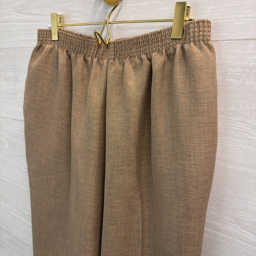 Vintage Bon Worth Brown Pull On Wide Leg Pants Medium Petite