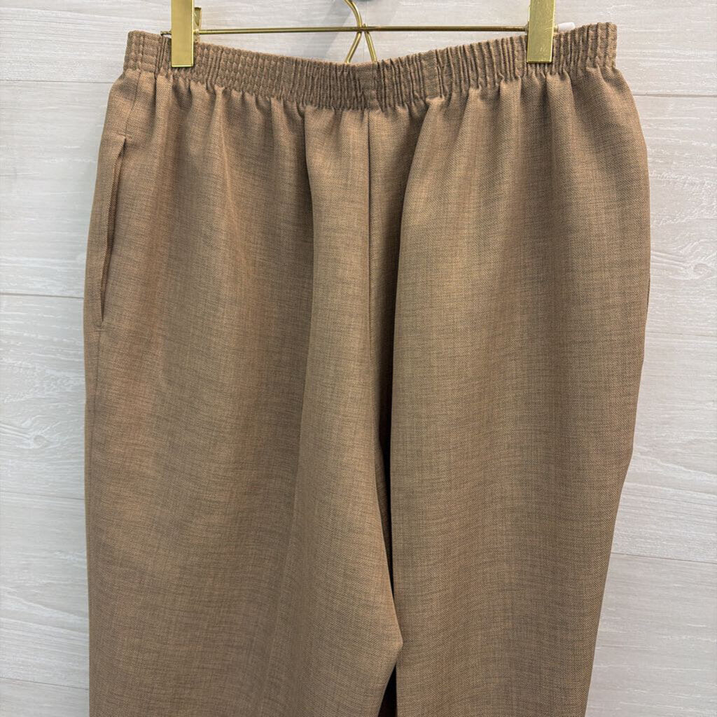 Vintage Bon Worth Brown Pull On Wide Leg Pants Medium Petite
