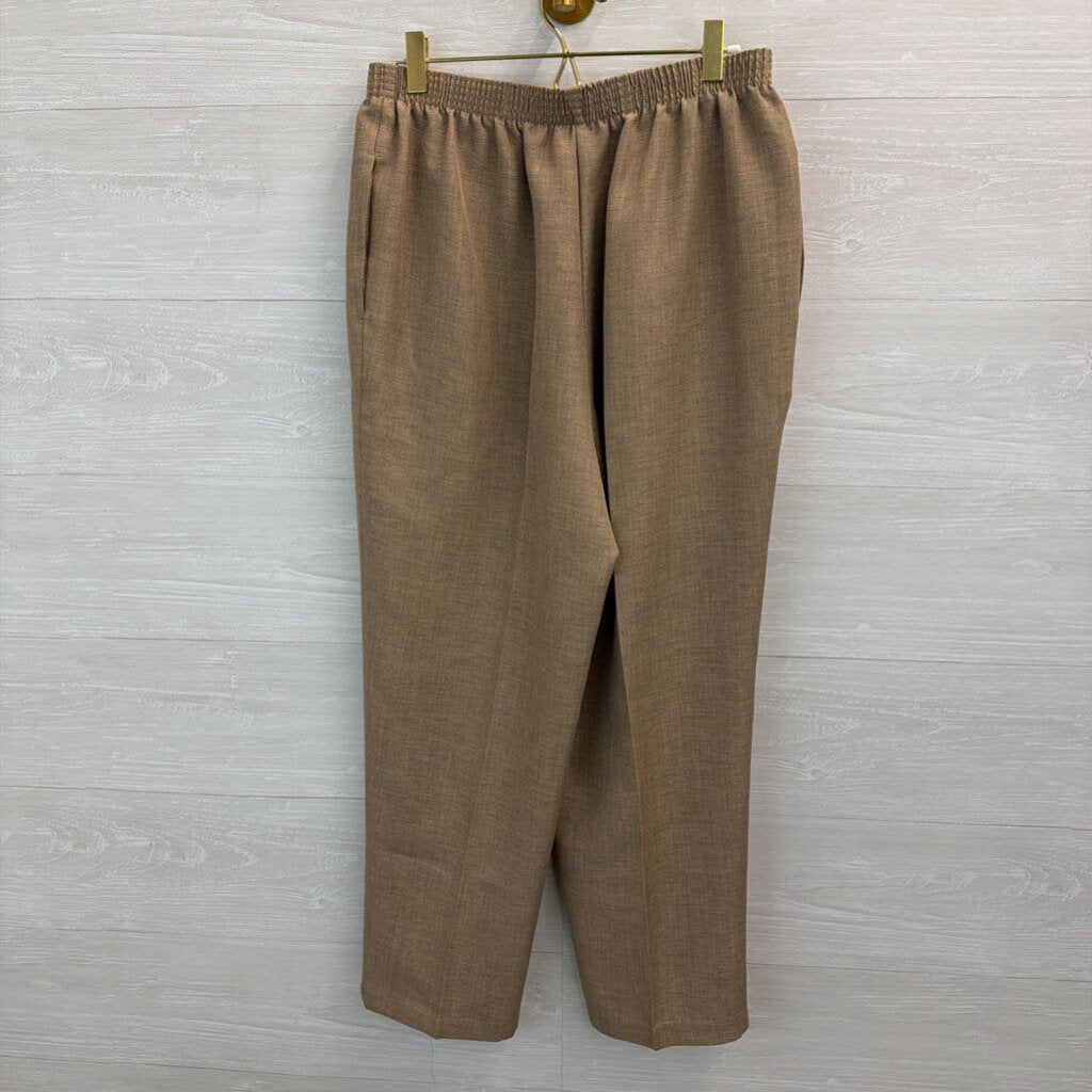 Vintage Bon Worth Brown Pull On Wide Leg Pants Medium Petite