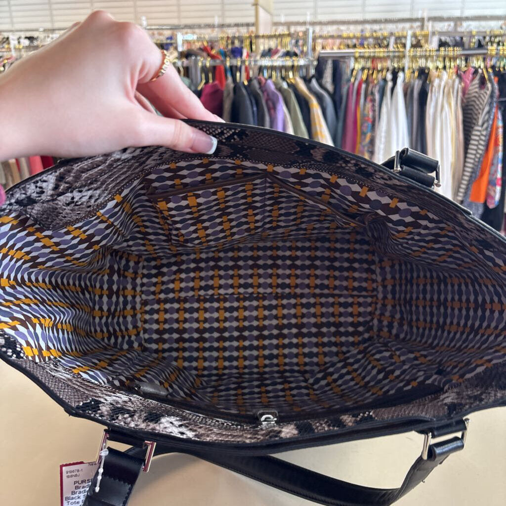 Vera Bradley Brown/ Black Snakeskin Ella Tote Purse