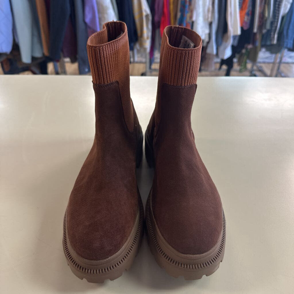 Serra Brown Suede Chelsea Boots 10