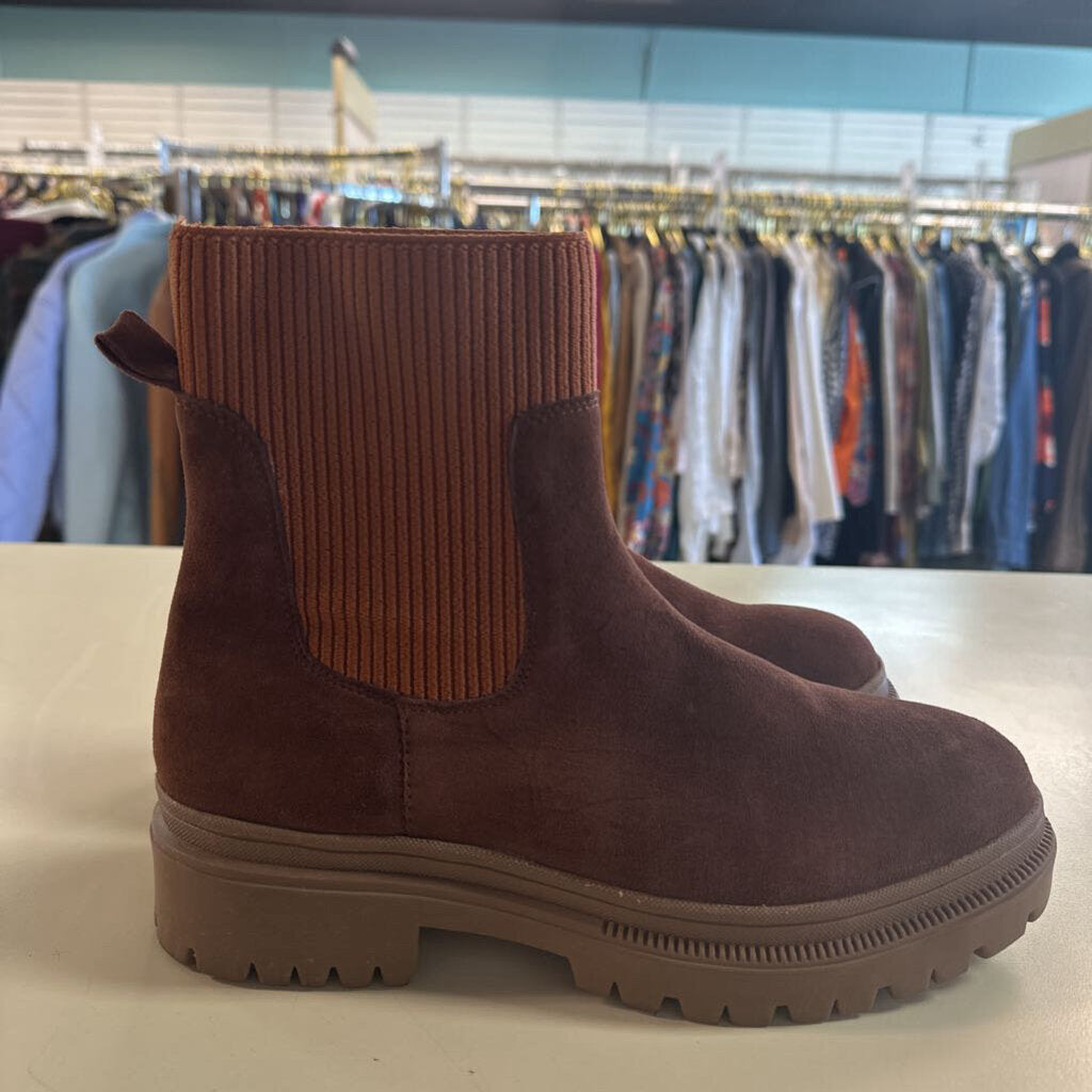 Serra Brown Suede Chelsea Boots 10