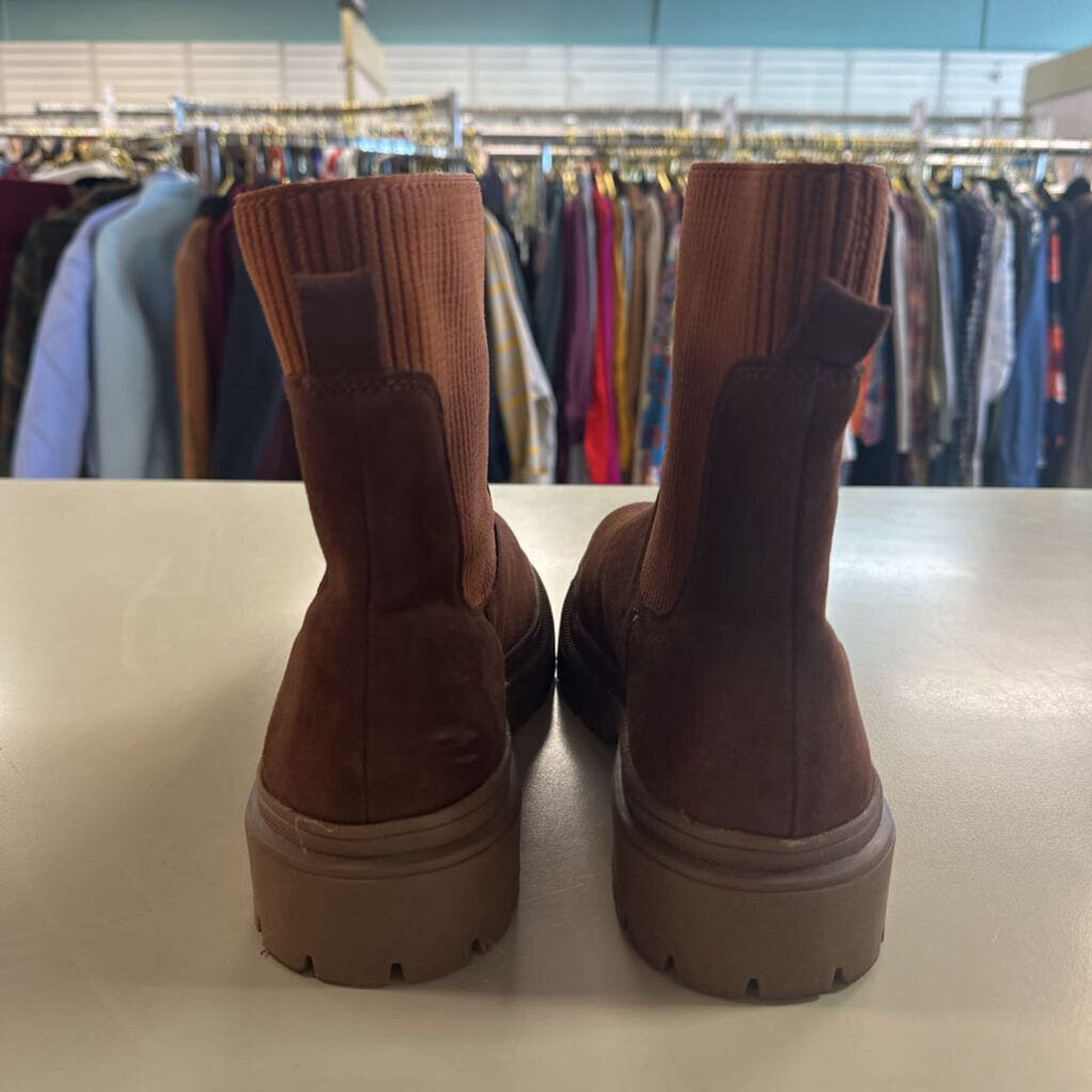 Serra Brown Suede Chelsea Boots 10