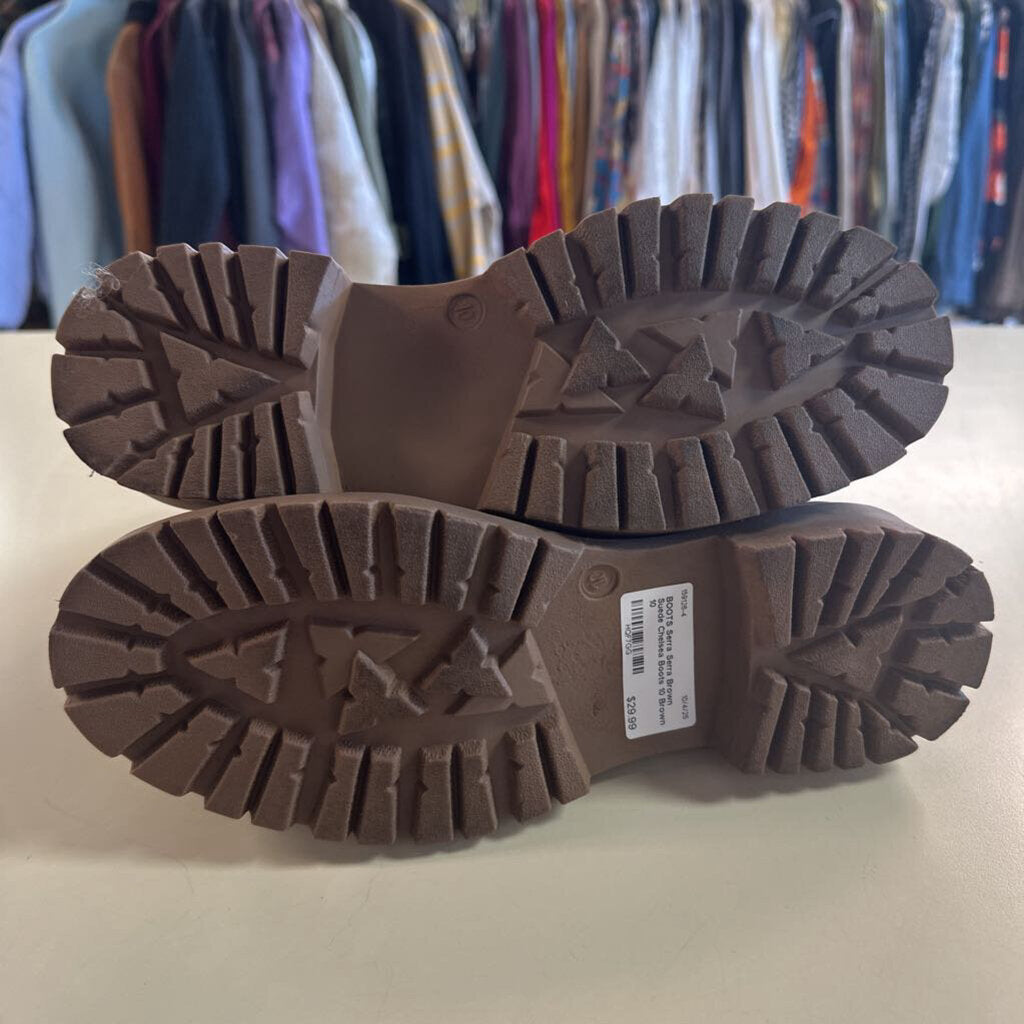 Serra Brown Suede Chelsea Boots 10