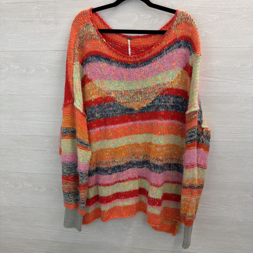 Free People Multi Knit String Your Lights Sweater Large