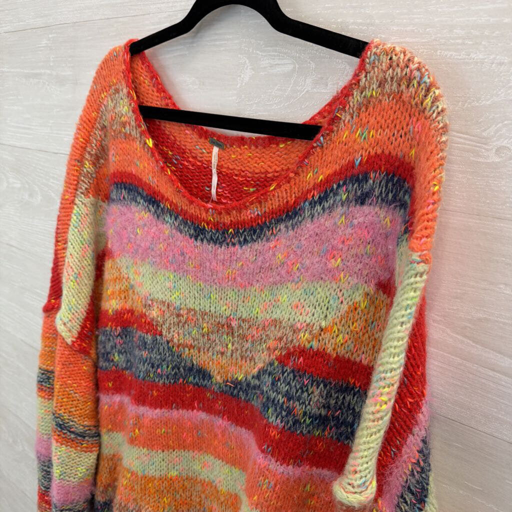 Free People Multi Knit String Your Lights Sweater Large