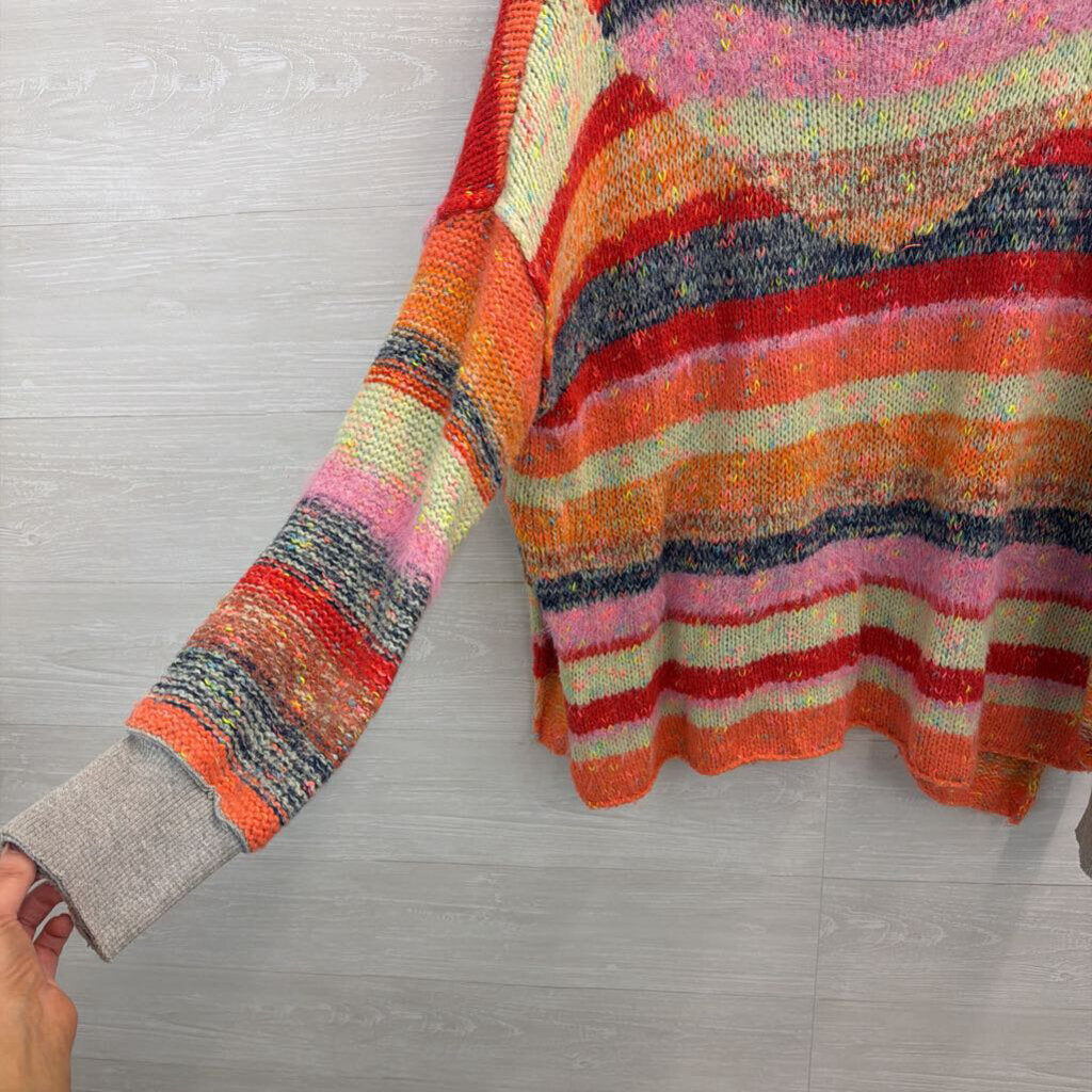 Free People Multi Knit String Your Lights Sweater Large