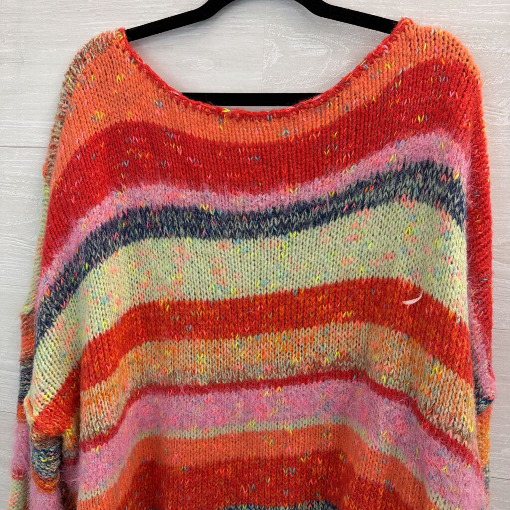 Free People Multi Knit String Your Lights Sweater Large