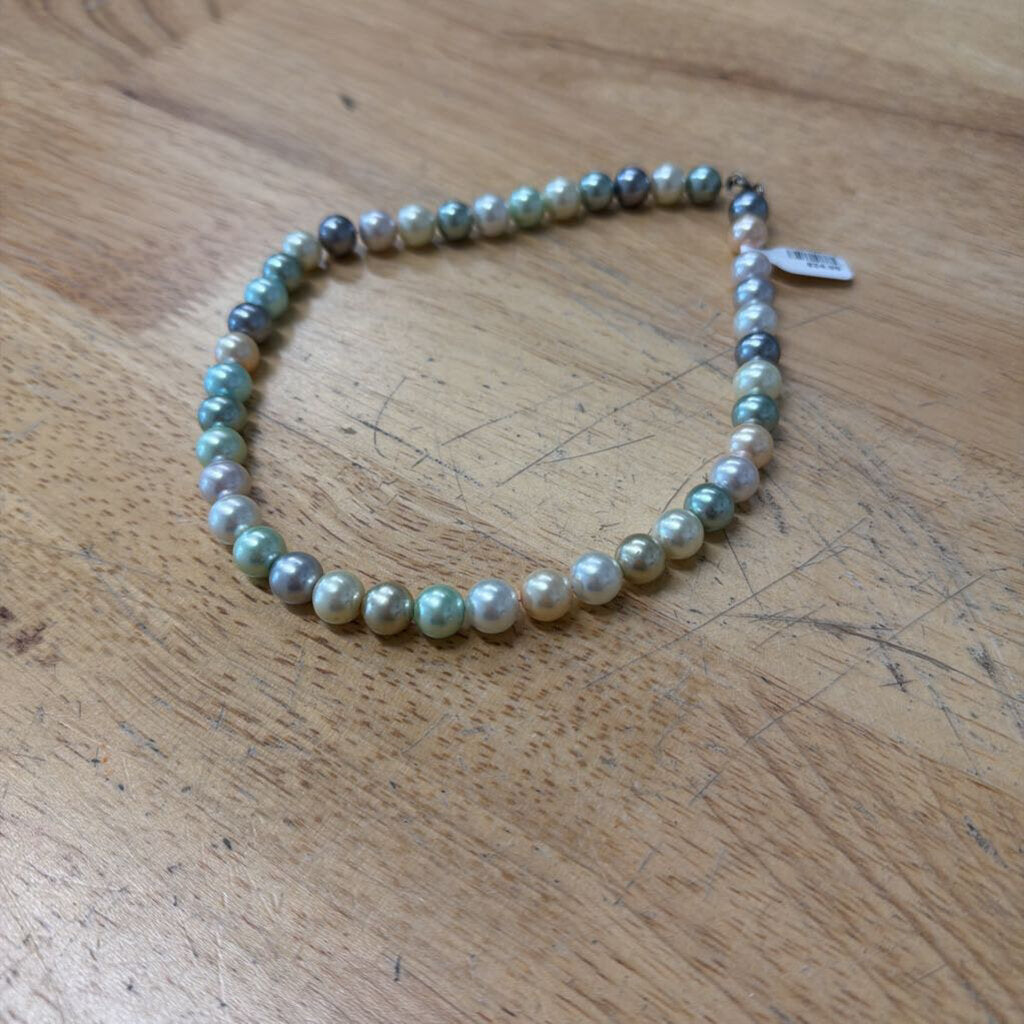 Multi Color Freshwater Pearl Strand Necklace