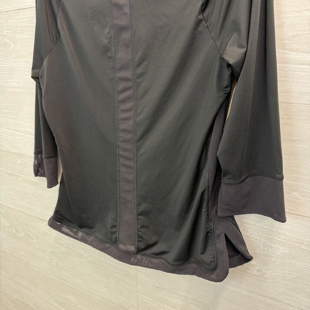 Nike Black V Neck Long Sleeve Athletic Top Large