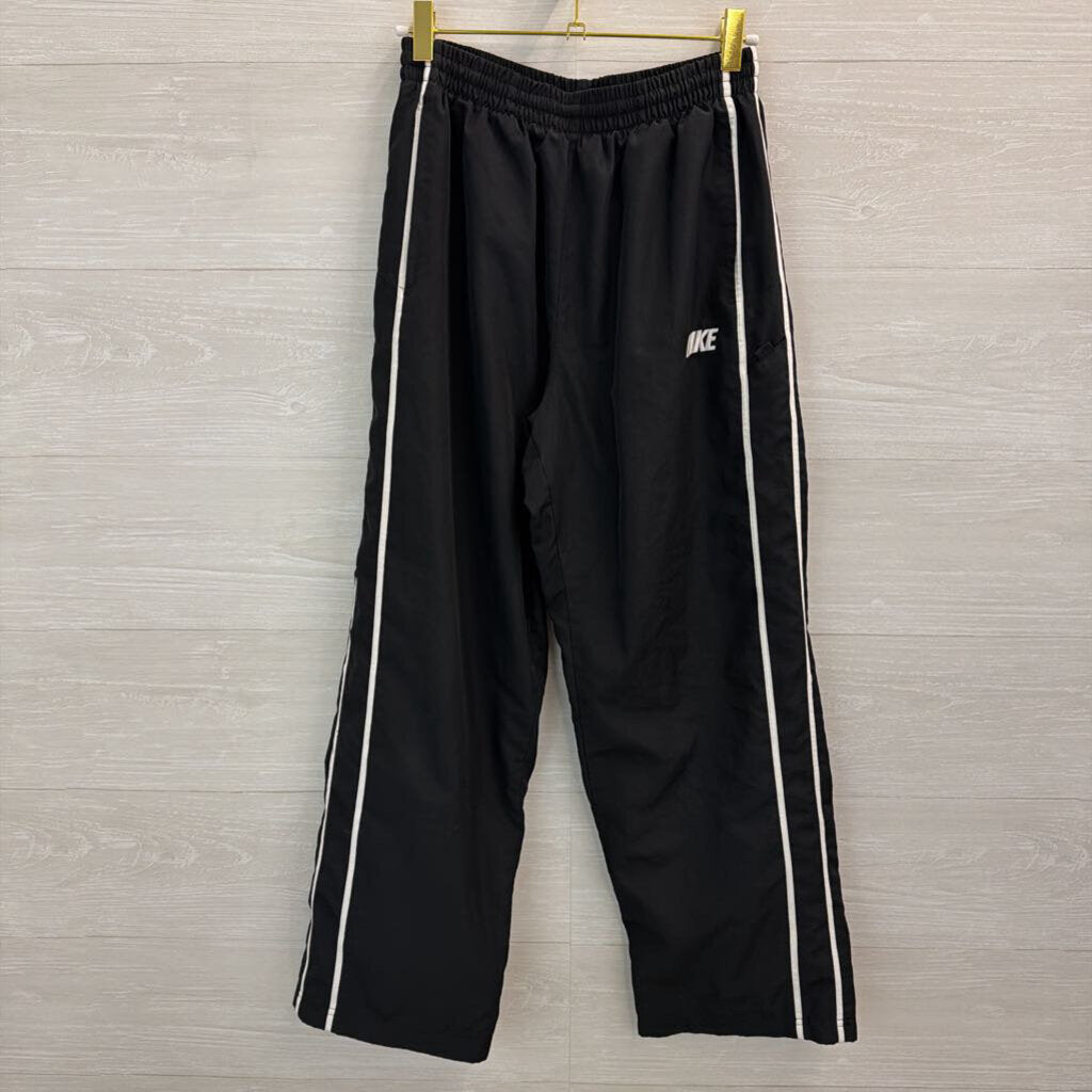 Nike Black/ White Wide Leg Pull On Track Pants Small