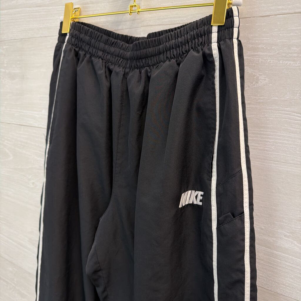 Nike Black/ White Wide Leg Pull On Track Pants Small