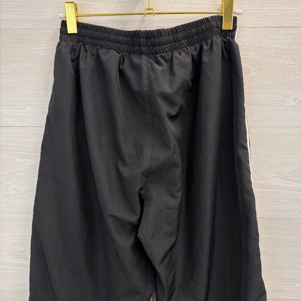 Nike Black/ White Wide Leg Pull On Track Pants Small