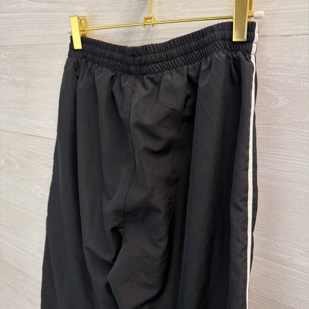 Nike Black/ White Wide Leg Pull On Track Pants Small