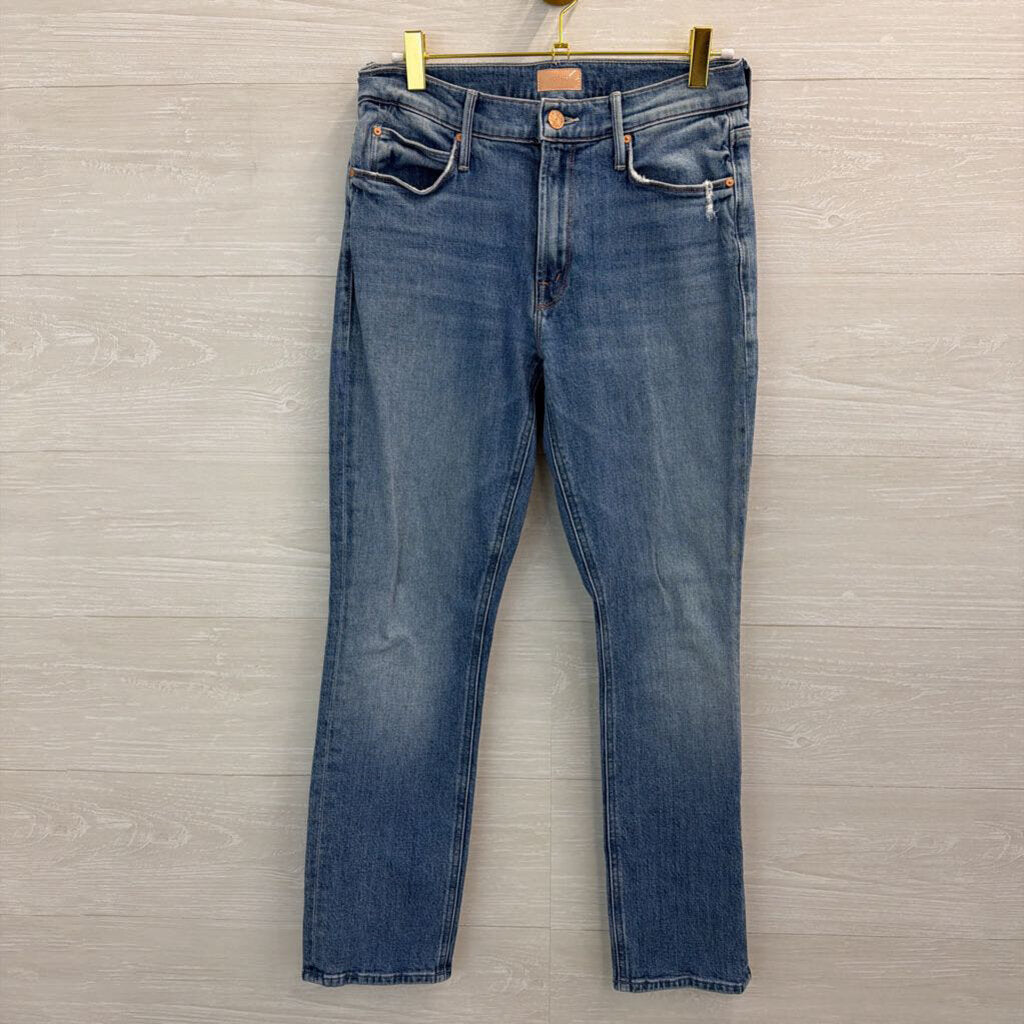 Mother Light Wash The Mid Rise Dazzler Ankle Jeans 27